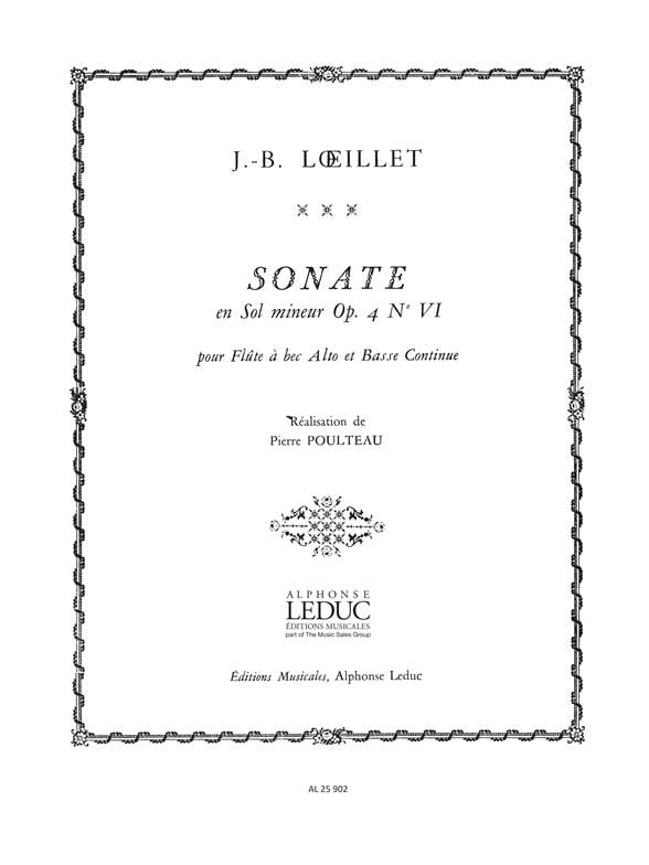 Sonata G Minor Op 4 No 6